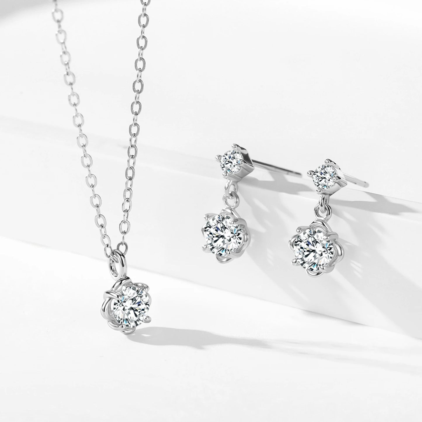 "FINE AURORA" Sterling Silber Ohrringe