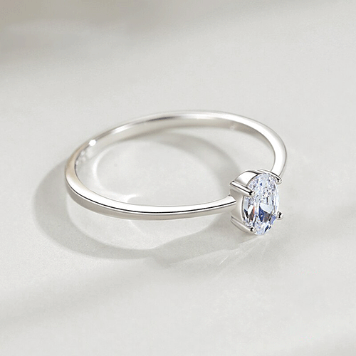 "DAINTY OVAL" Sterling Silber Ring
