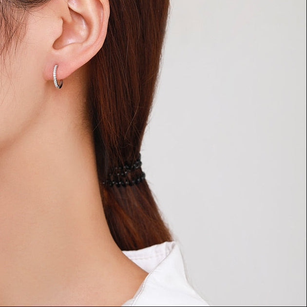 "HOOP" Sterling Silber Ohrringe