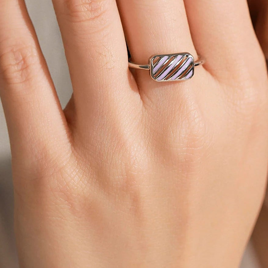 "FABULOUS SQUARE" Sterling Silber Ring