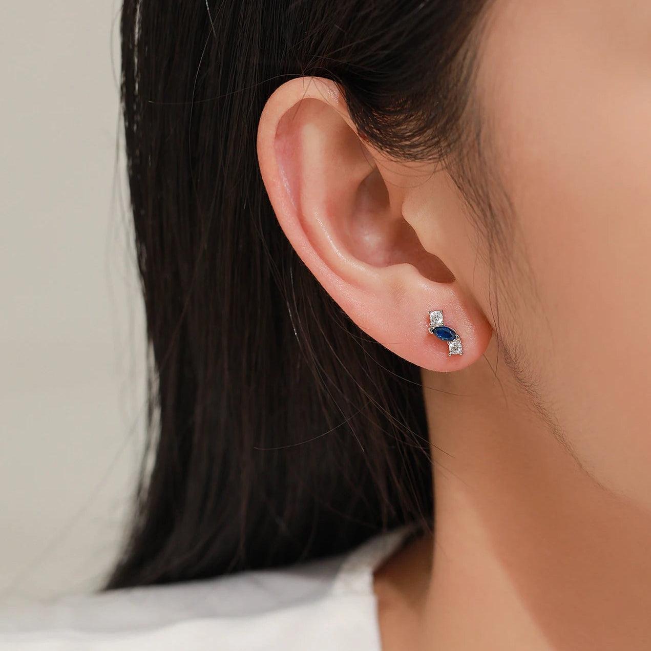 "RUBY EYE" Sterling Silber Ohrringe