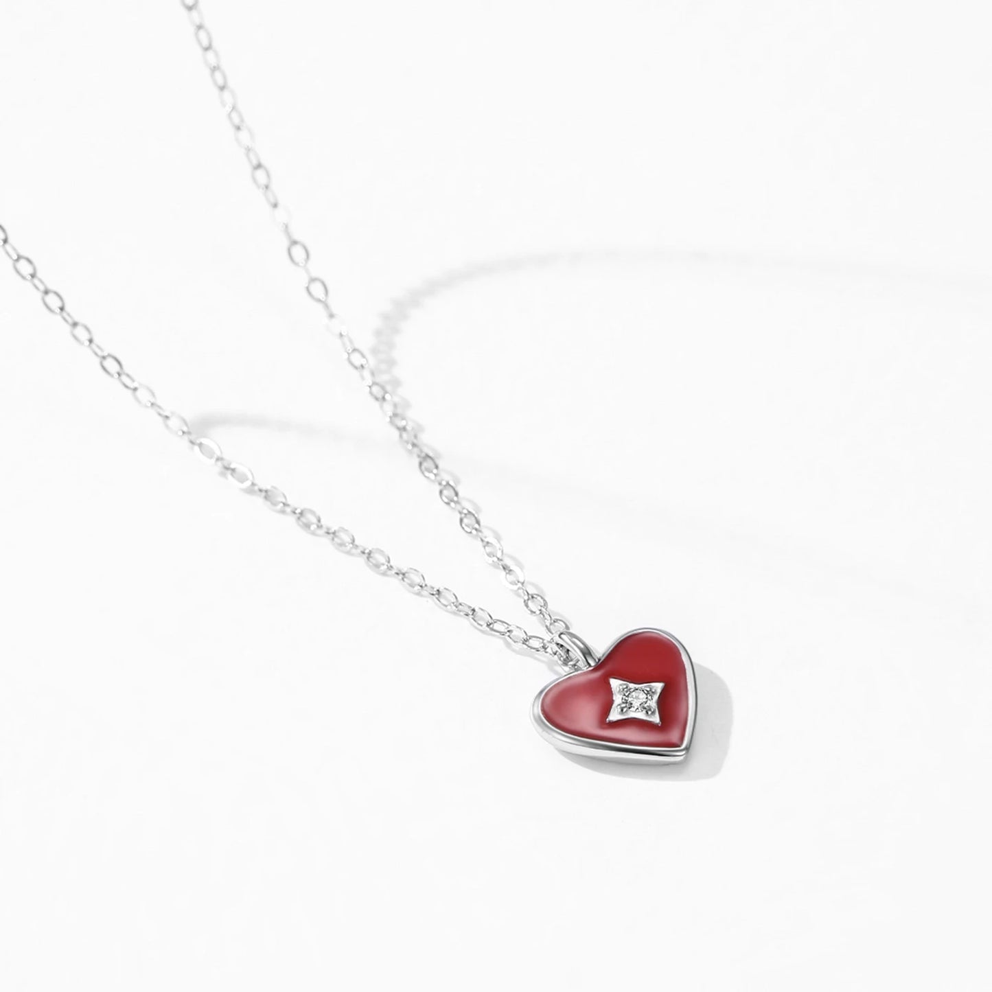 "PURE HEART GEM" Sterling Silber Halskette