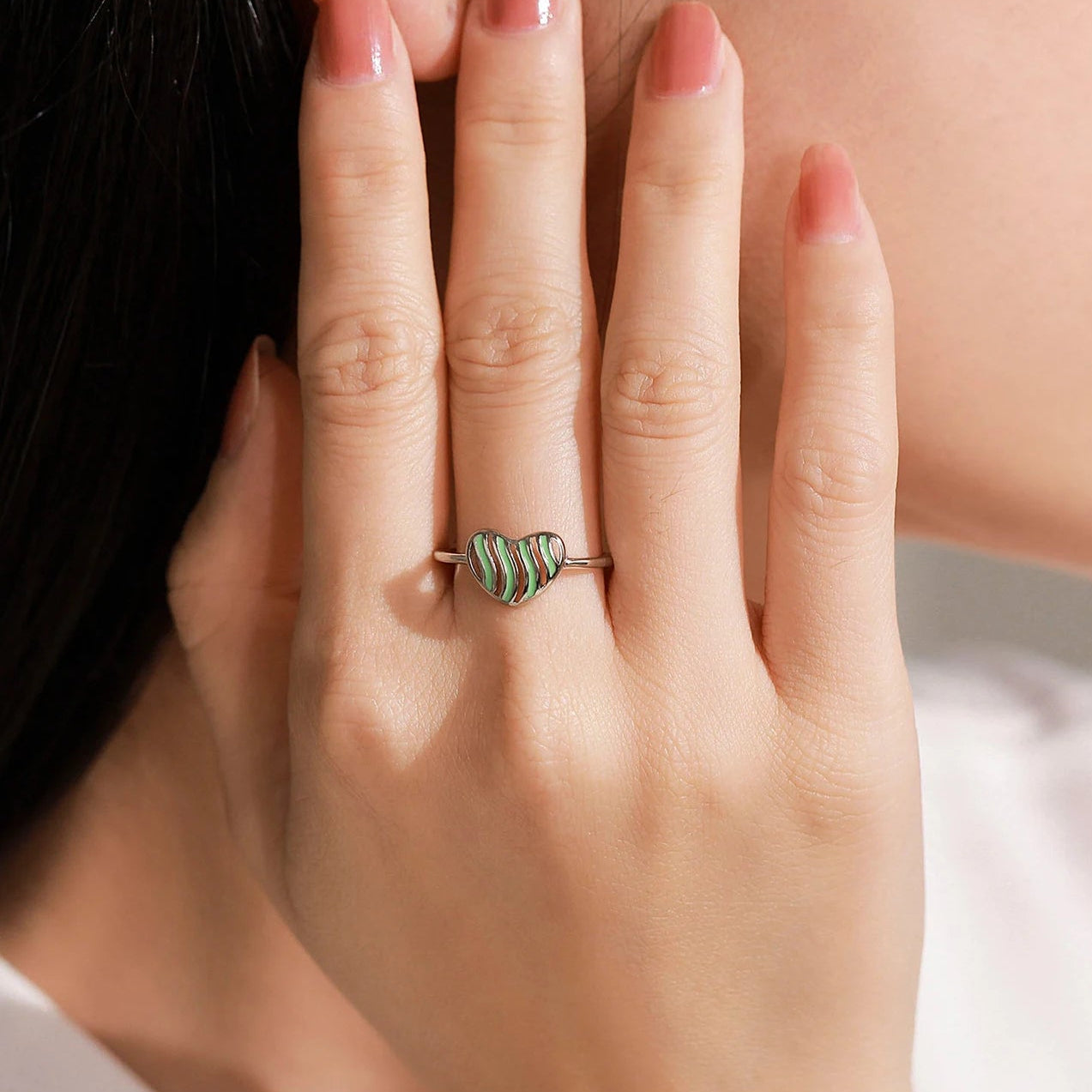 "HEARTFUL FANTASY" Sterling Silber Ring