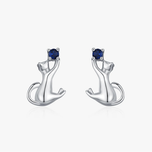 "MYSTIC CAT" Sterling Silber Ohrringe