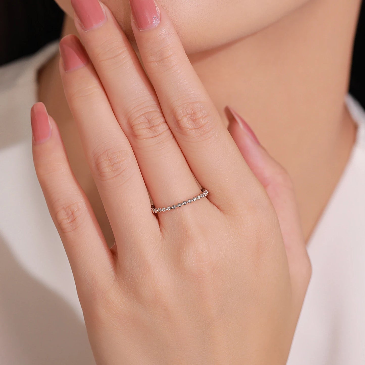 "MINIMAL PEARL" Sterling Silber Ring