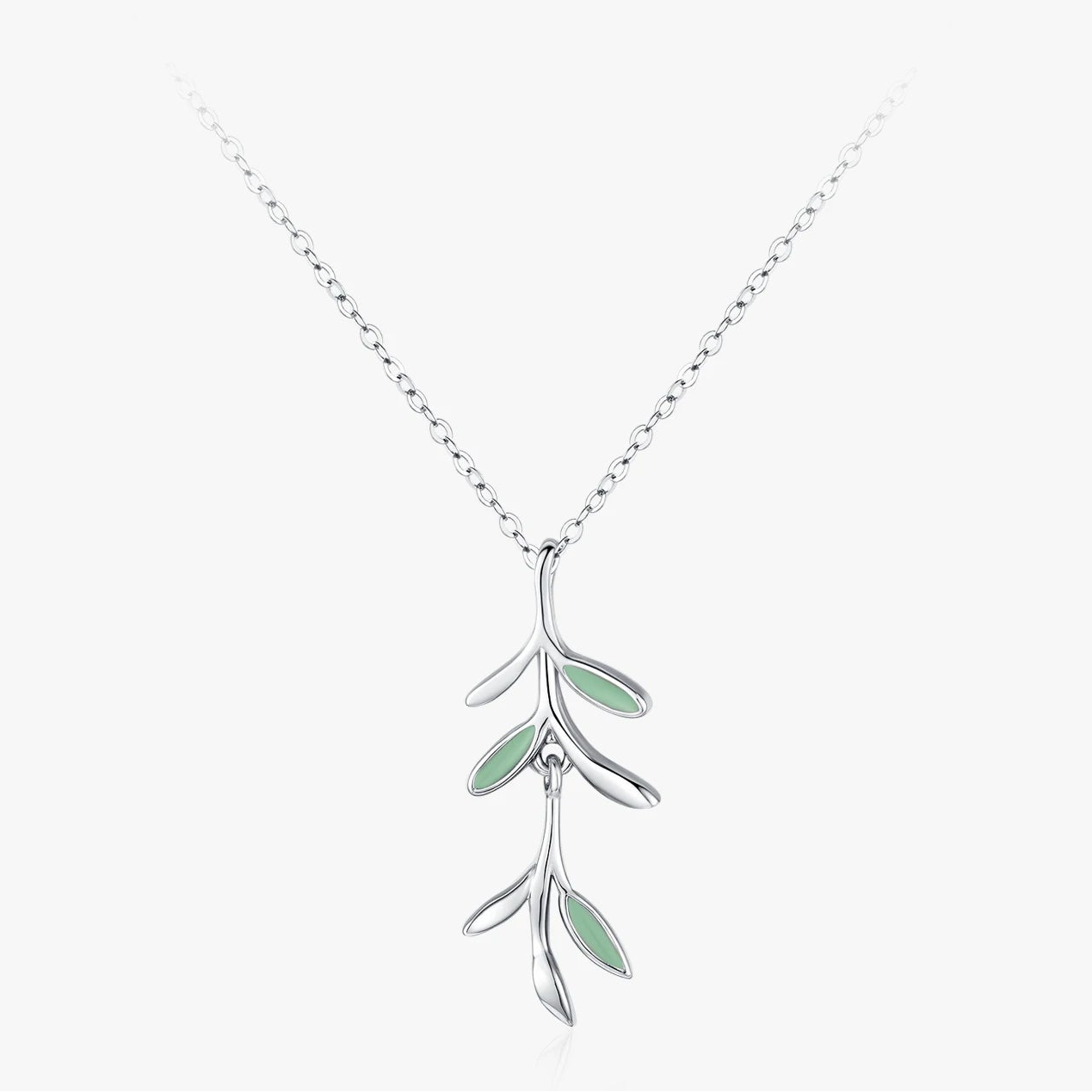 "LEAF OF NATURE" Sterling Silber Halskette