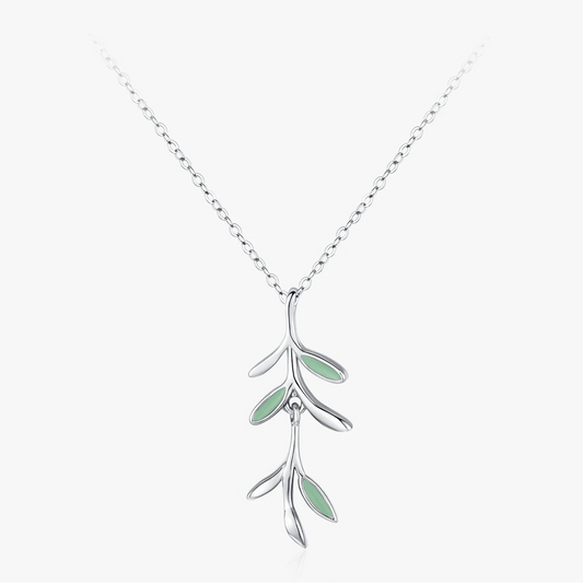 "LEAF OF NATURE" Sterling Silber Halskette