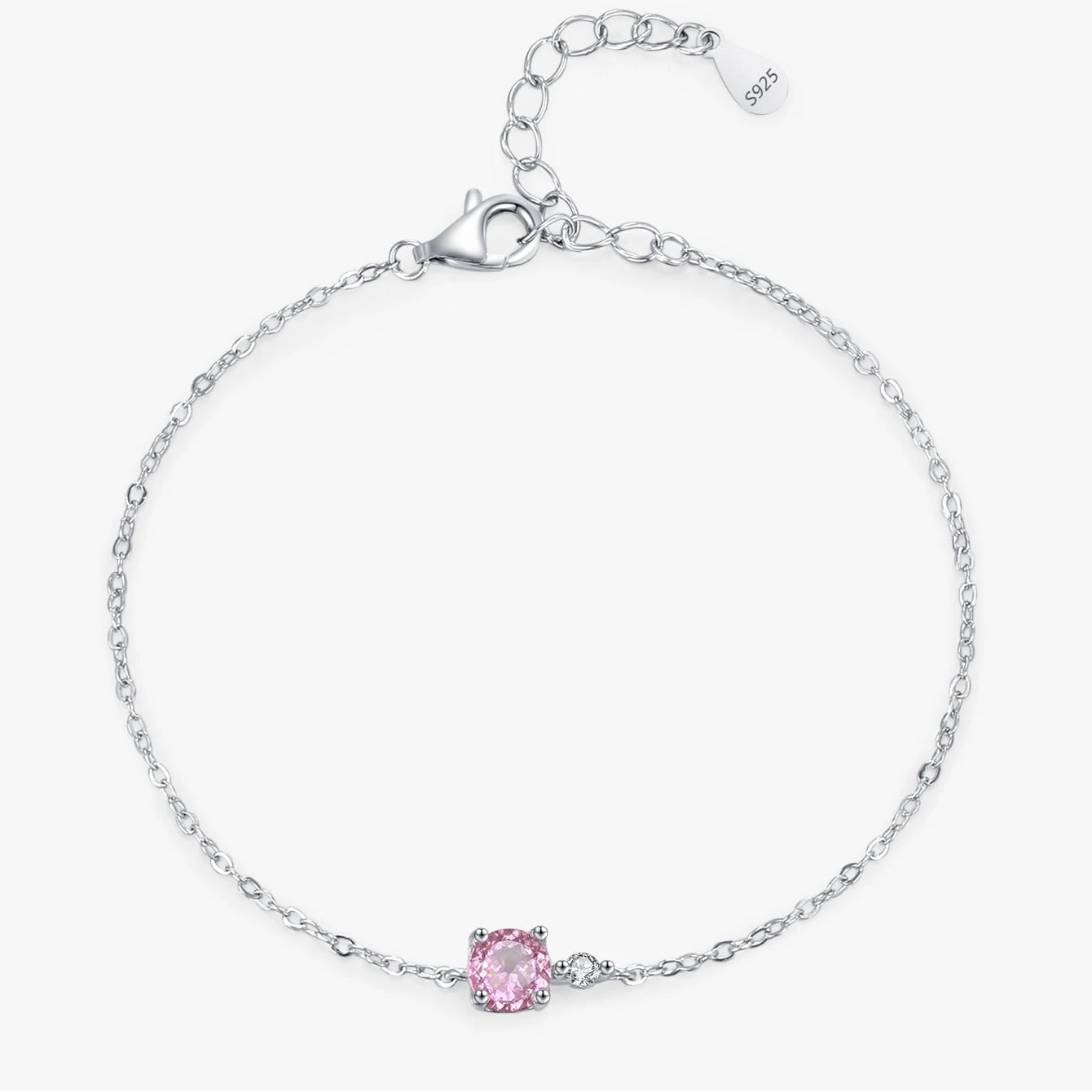 "ROUND CRYSTAL" Sterling Silber Armband