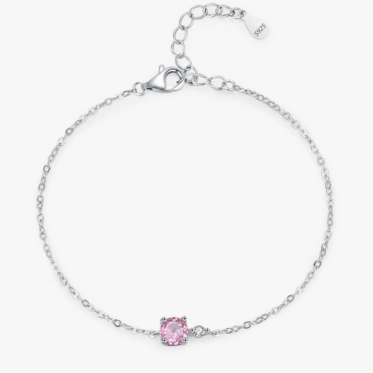 "ROUND CRYSTAL" Sterling Silber Armband