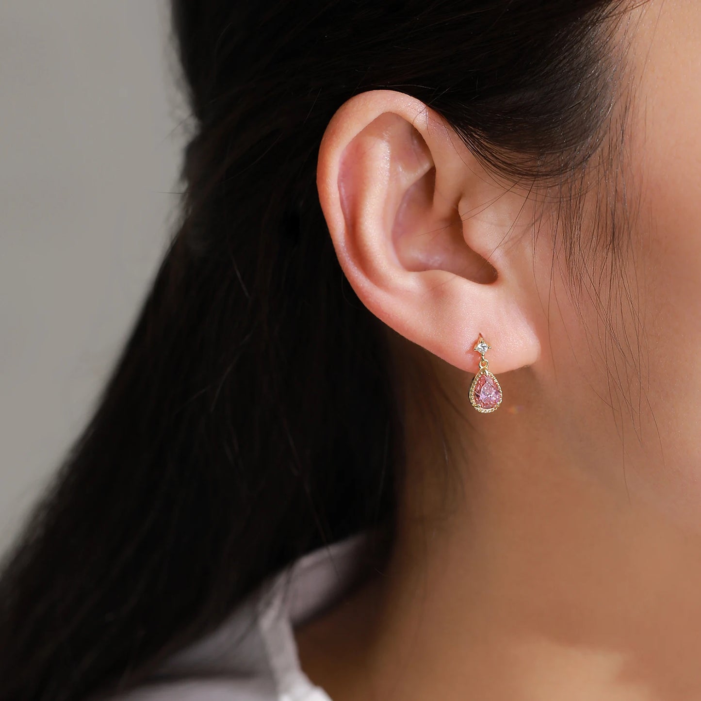 "WINE DROP" Sterling Silber Ohrringe