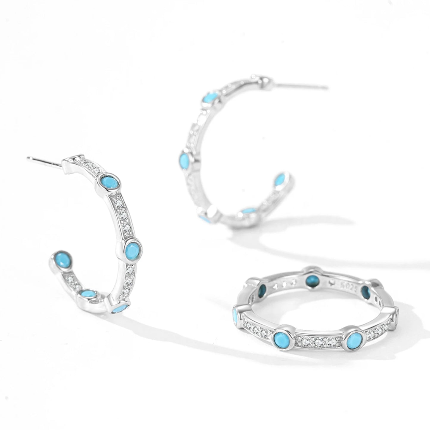 "LOVELY OCEAN" Sterling Silber Ohrringe