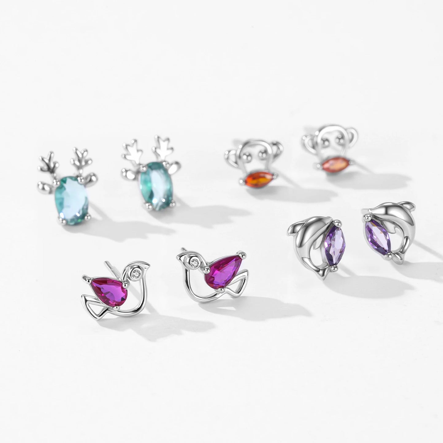 "LOVELY REINDEER" Sterling Silber Ohrringe