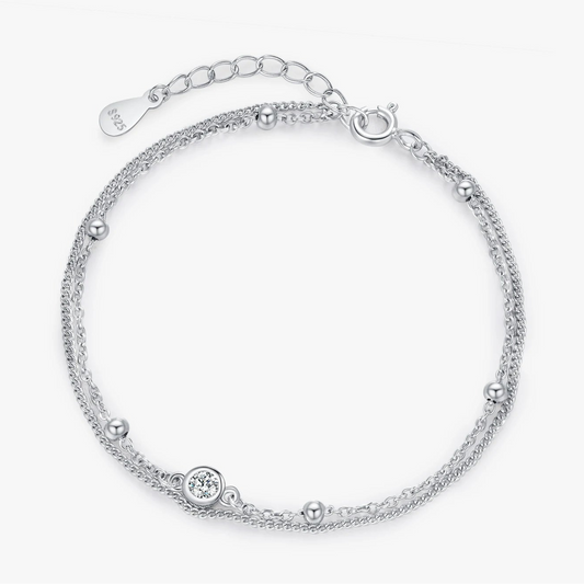 "SILVER PETALS" Sterling Silber Armband