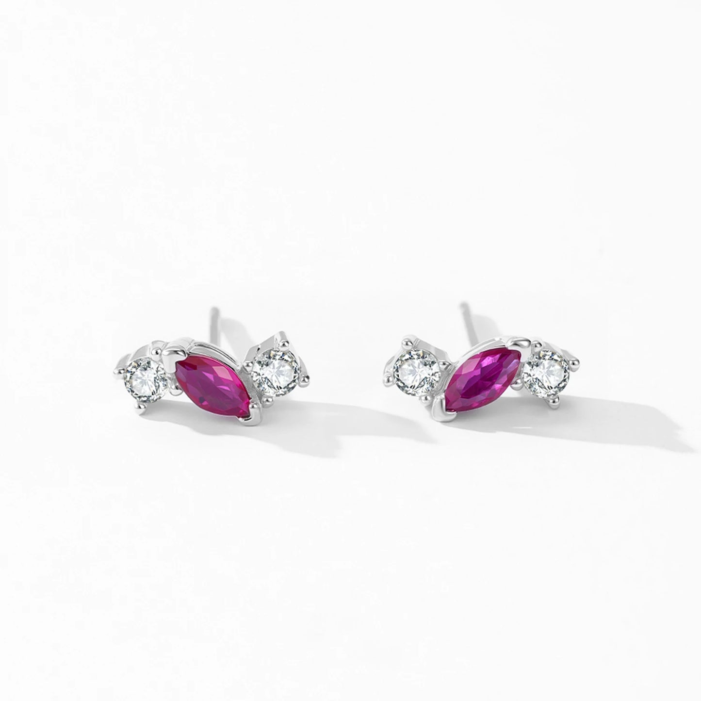 "RUBY EYE" Sterling Silber Ohrringe