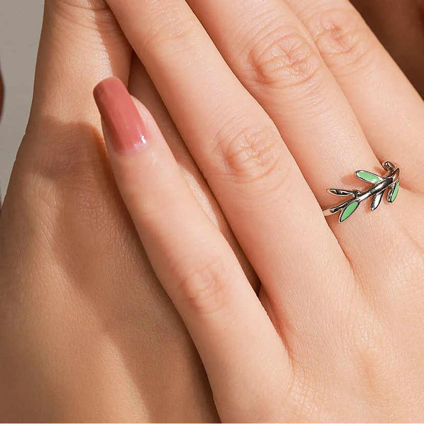 "LEAF OF NATURE" Sterling Silber Ring