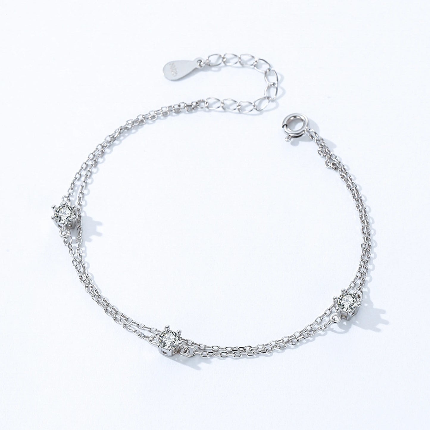 "SILVER DUO GLOW" Sterling Silber Armband