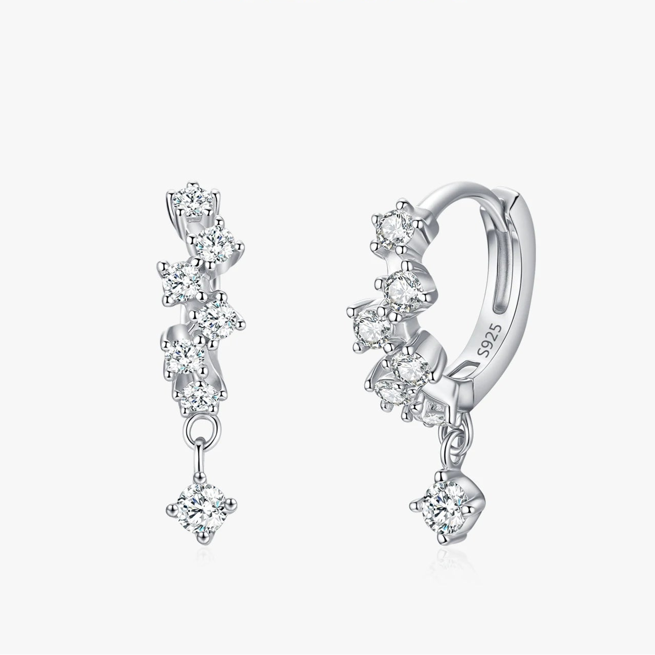 "SHINE WHISPER" Sterling Silber Ohrringe