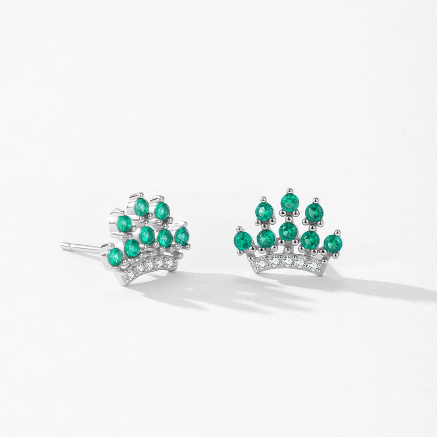 "SMARAGD CROWN" Sterling Silber Ohrringe