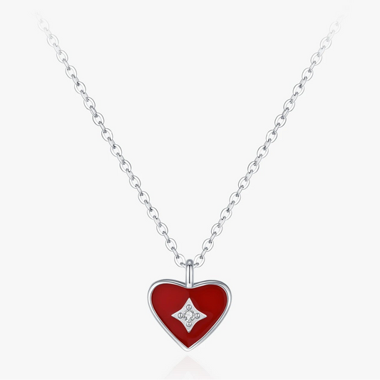 "PURE HEART GEM" Sterling Silber Halskette