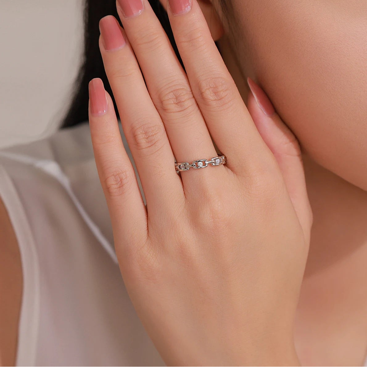 "LINKED GRACE" Sterling Silber Ring