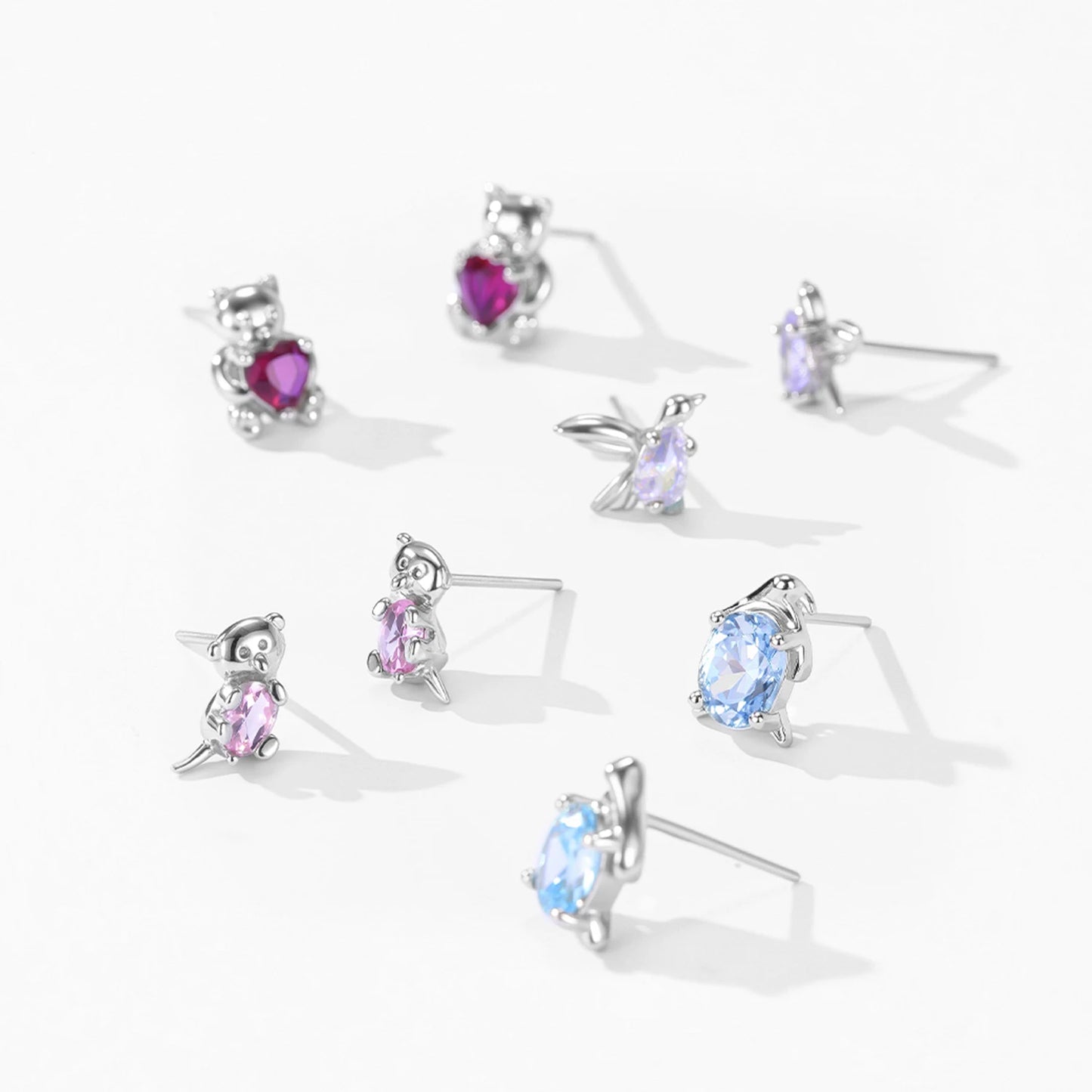 "CUTE BIRD" Sterling Silber Ohrringe