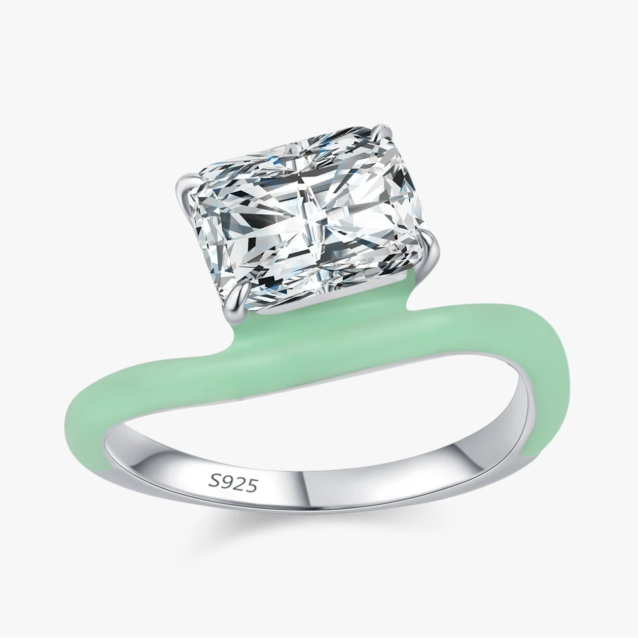 "SIMPLY GREEN" Sterling Silber Ring