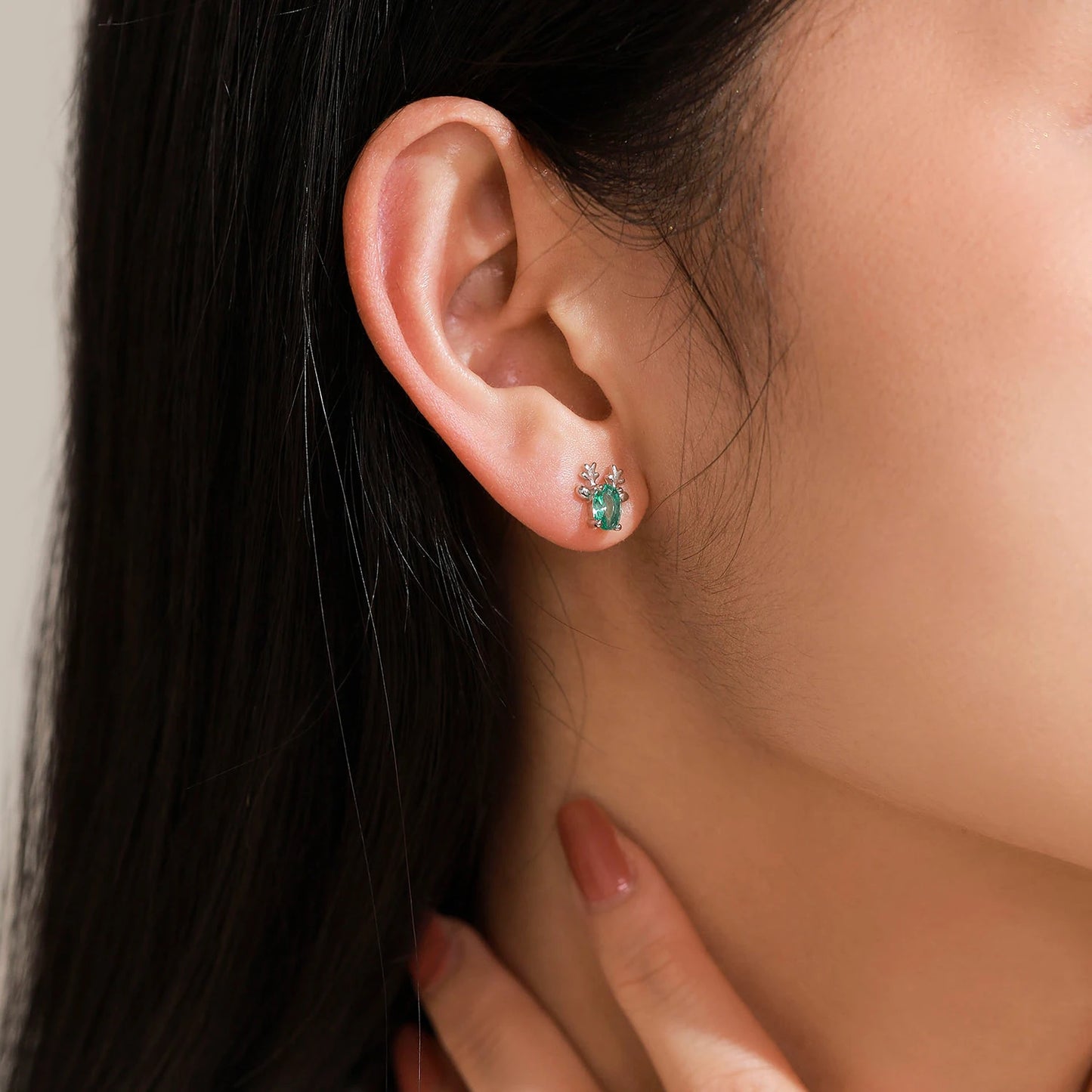 "LOVELY REINDEER" Sterling Silber Ohrringe