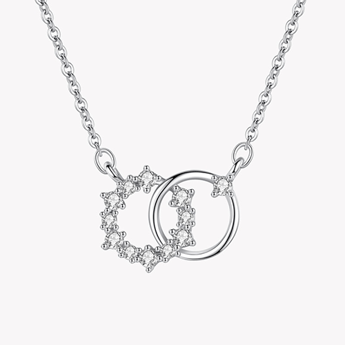 "LOVELY PAIR" Sterling Silber Halskette