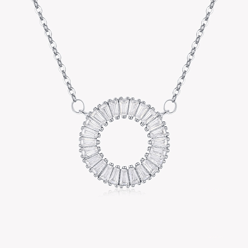 "ROUND SHINE" Sterling Silber Halskette