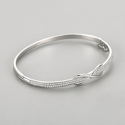 "ENDLESS SPARKLE" Sterling Silber Armreif