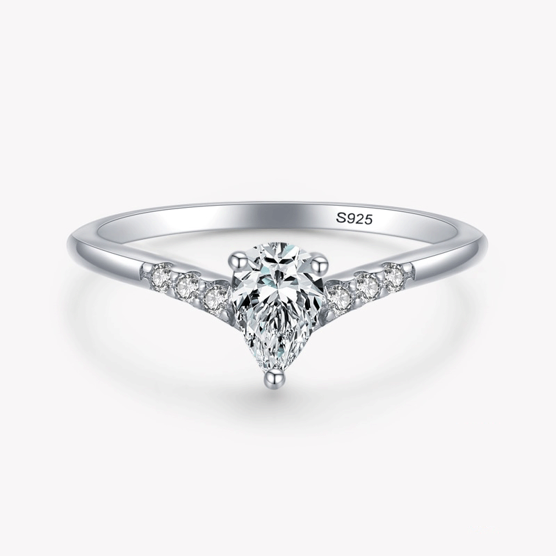 "A DROP OF ELEGANCE" Sterling Silber Ring