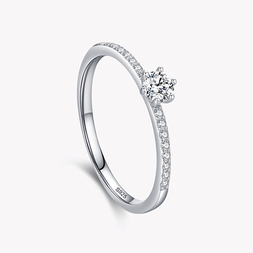 "DAINTY SOLITAIRE" Sterling Silber Ring