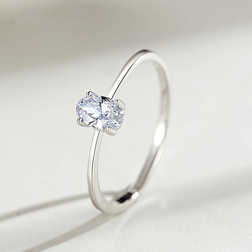 "DAINTY OVAL" Sterling Silber Ring