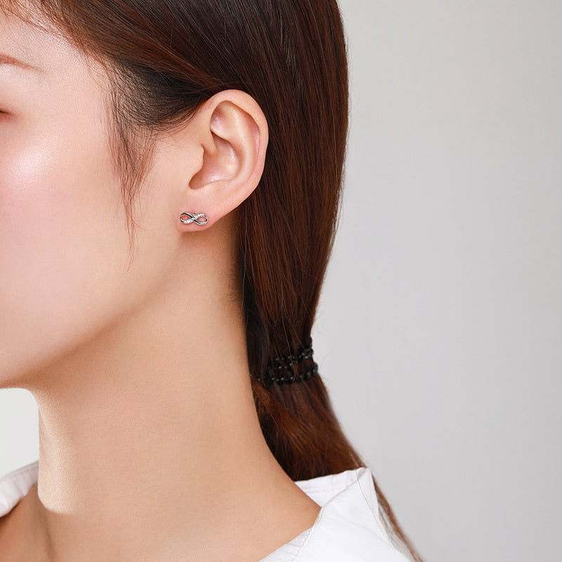 "INFINITY" Sterling Silber Ohrringe