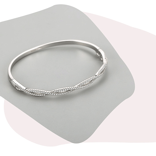 "CROSSING LINES" Sterling Silber Armreif