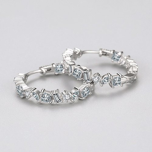 "DIAMOND" Sterling Silber Ohrringe