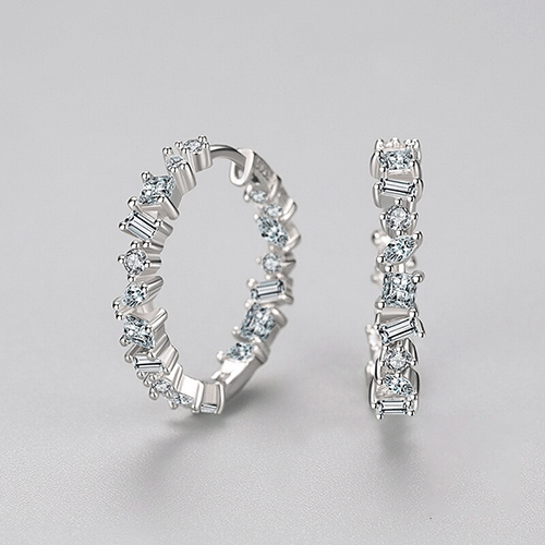 "DIAMOND" Sterling Silber Ohrringe
